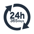 日本・カナダでのエンジニアによる 24時間365日の有人対応 イメージアイコン